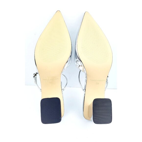 Marc Fisher Lakey‎ Silver Mule - Size 7.5 - Picture 3 of 9